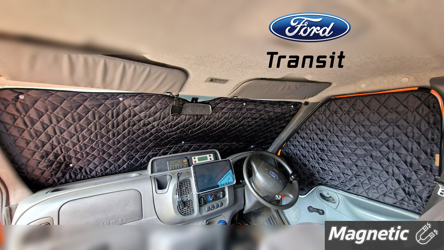 Ford Transit Mk7 Thermal Blinds/Covers Windscreen & Magnetic Driver & Passenger Door