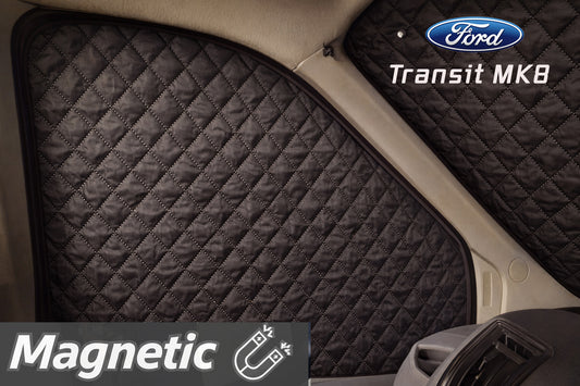 Ford Transit MK8 Thermal Blinds – Windscreen & Magnetic Driver & Passenger Door Covers
