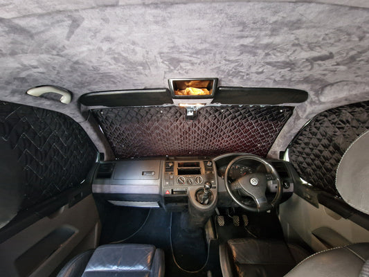 VW Transporter T5 & T6 Premium Thermal Blinds – Windscreen, Driver and Passenger Door Cover Set