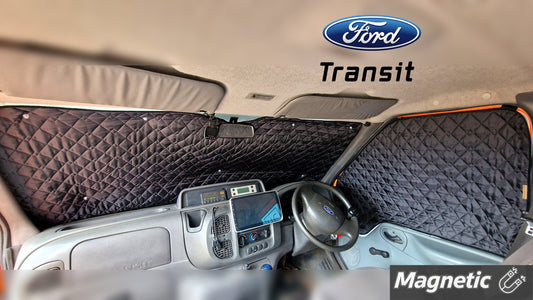 Ford Transit Mk7 Thermal Blinds/Covers Windscreen & Magnetic Driver & Passenger Door