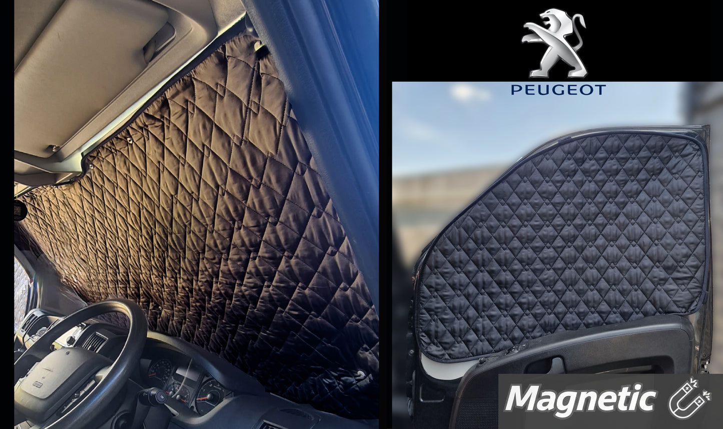 Peugeot BOXER Thermal Blinds–Windscreen & Magnetic Driver &Passenger Door Covers