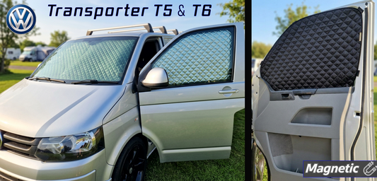 VW Transporter T5 & T6 Premium Thermal Blinds – Windscreen, Driver and Passenger Door Cover Set