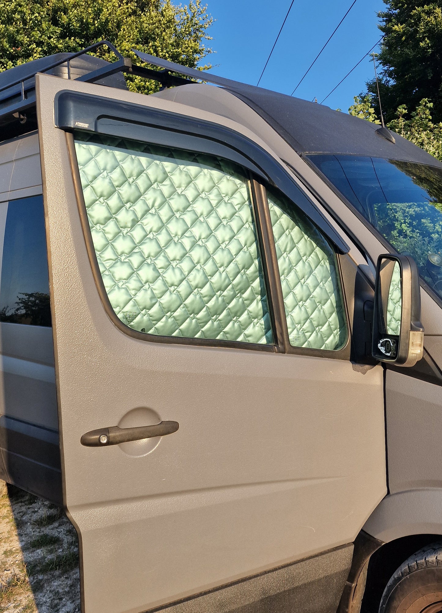 Mercedes Sprinter & Volkswagen Crafter Thermal Blinds – Windscreen & Magnetic Driver & Passenger Door Covers