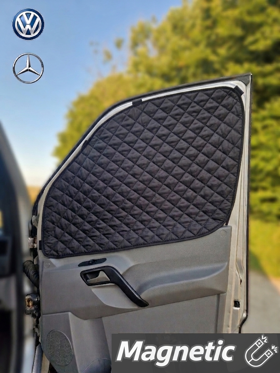 Premium Magnetic Side Window Thermal Blinds (Pair) for Mercedes Sprinter & VW Crafter (2006–2018 models)