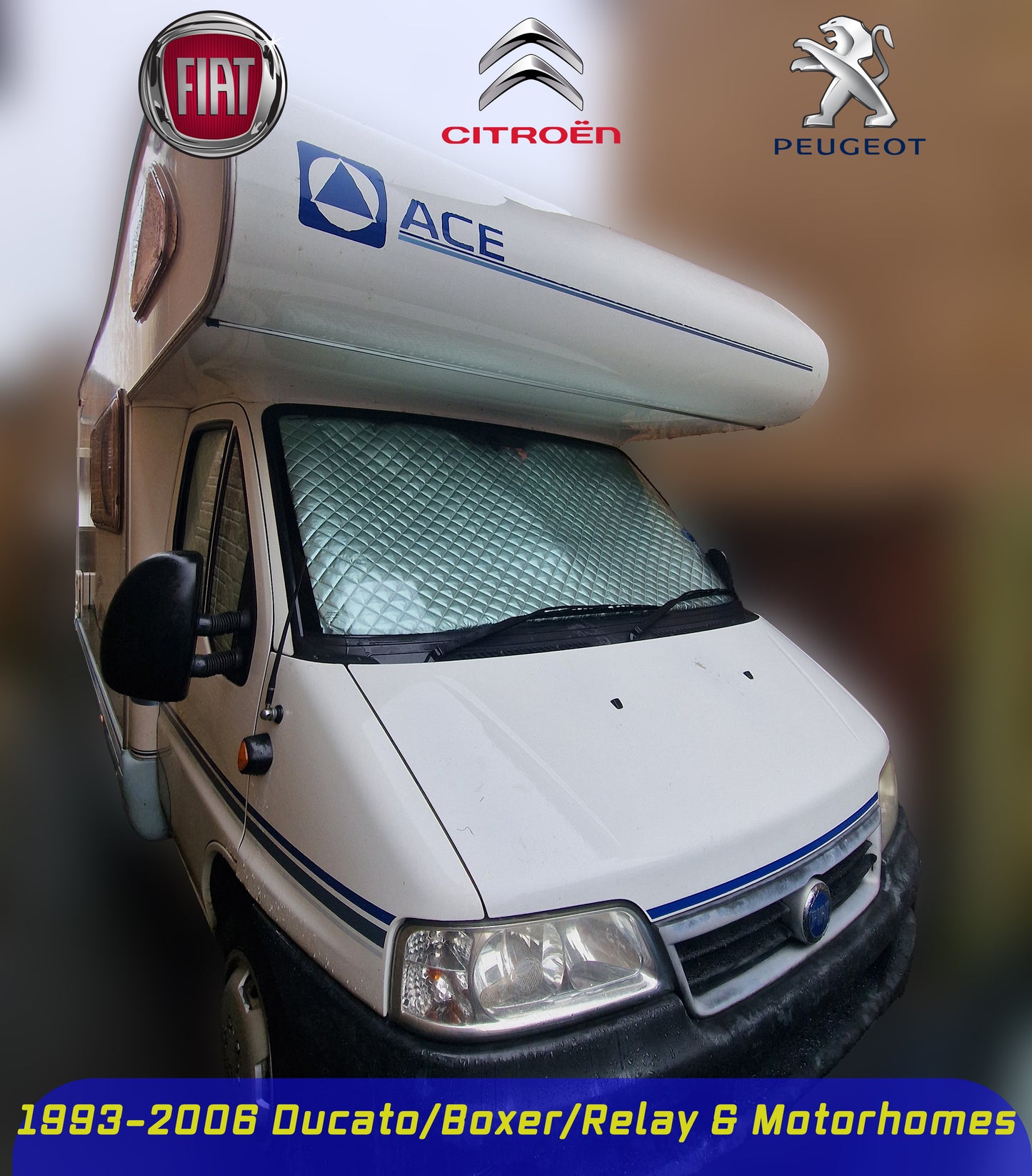 Fiat Ducato / Peugeot Boxer / Citroën Relay Thermal Blinds – Windscreen & Magnetic Driver & Passenger Door Covers