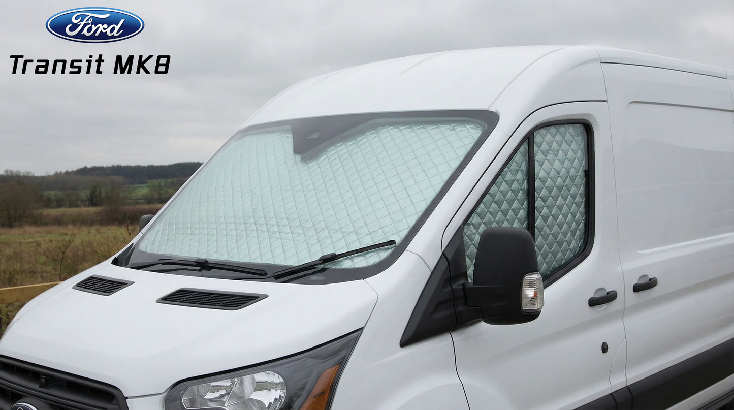 Ford Transit MK8 Thermal Blinds Magnetic Driver & Passenger Door Covers