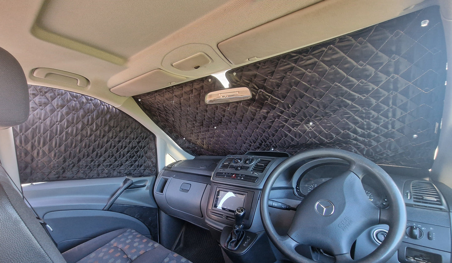 Mercedes-Benz Vito/Viano (W639) Thermal Blinds Set – Complete Cab & Rear Coverage
