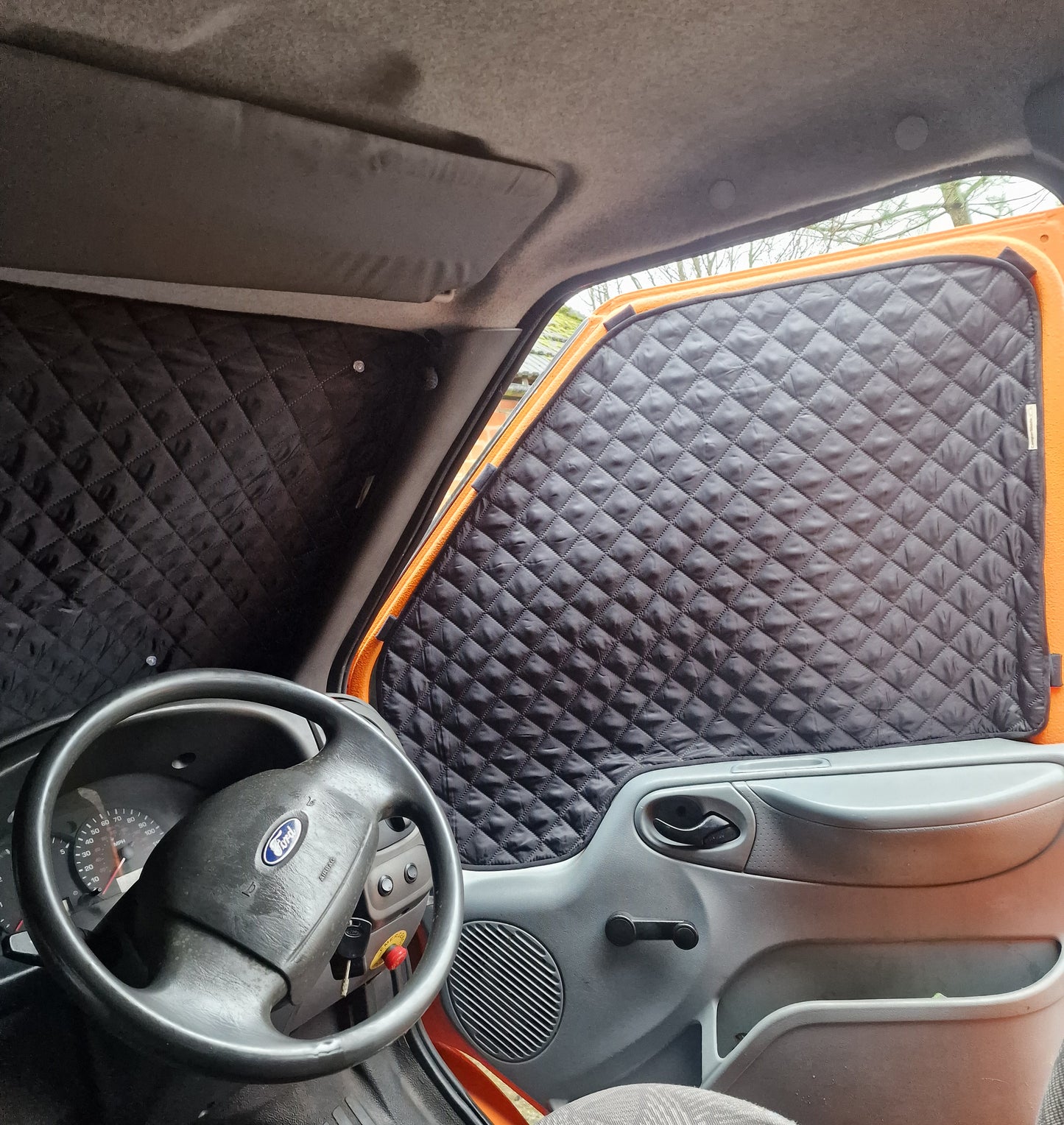 Ford Transit Mk7 Magnetic Thermal Window Covers – Driver &amp; Passenger Doors (2006–2013)