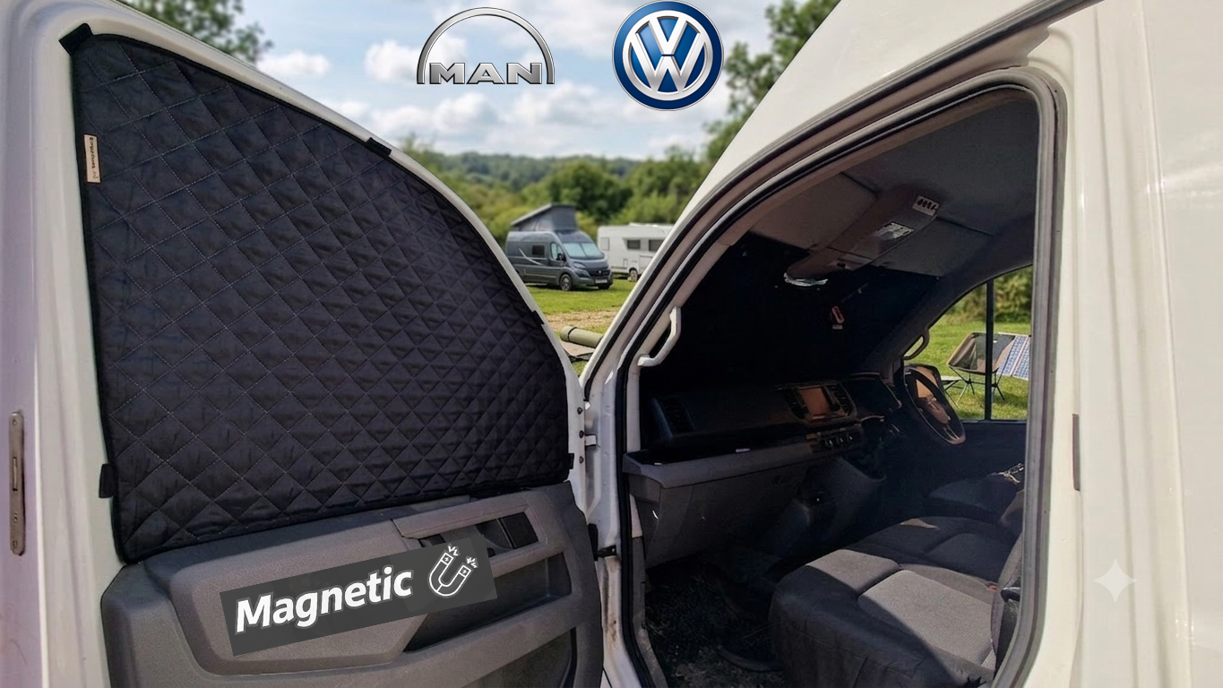 Premium Magnetic Thermal Window Blinds For New Generation VW Crafter & MAN TGE