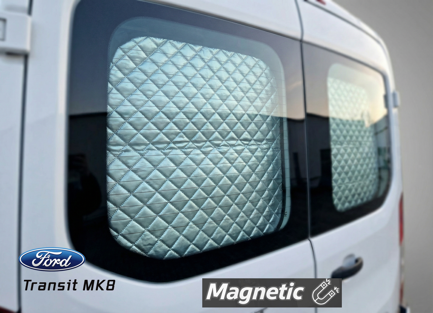 Ford Transit MK8 2015-2024 Thermal Blinds – Magnetic Rear Barn Door Covers (Pair)