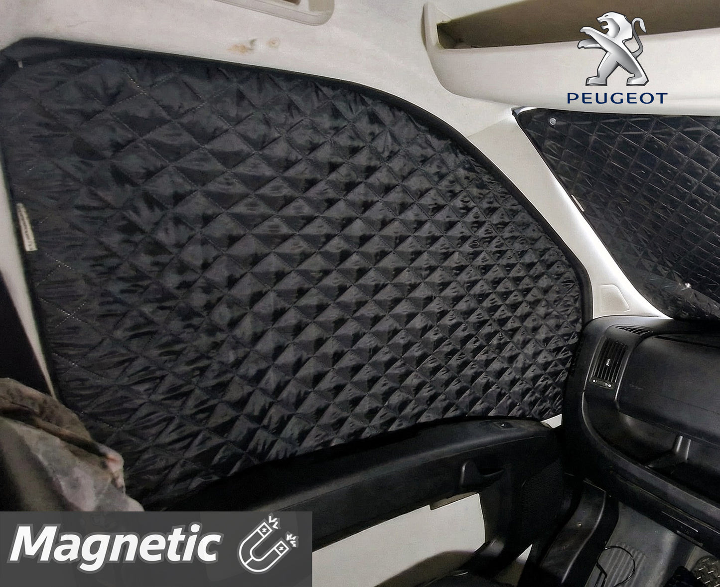 Peugeot BOXER Thermal Blinds–Windscreen & Magnetic Driver &Passenger Door Covers
