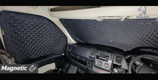 Peugeot BOXER Thermal Blinds–Windscreen & Magnetic Driver &Passenger Door Covers