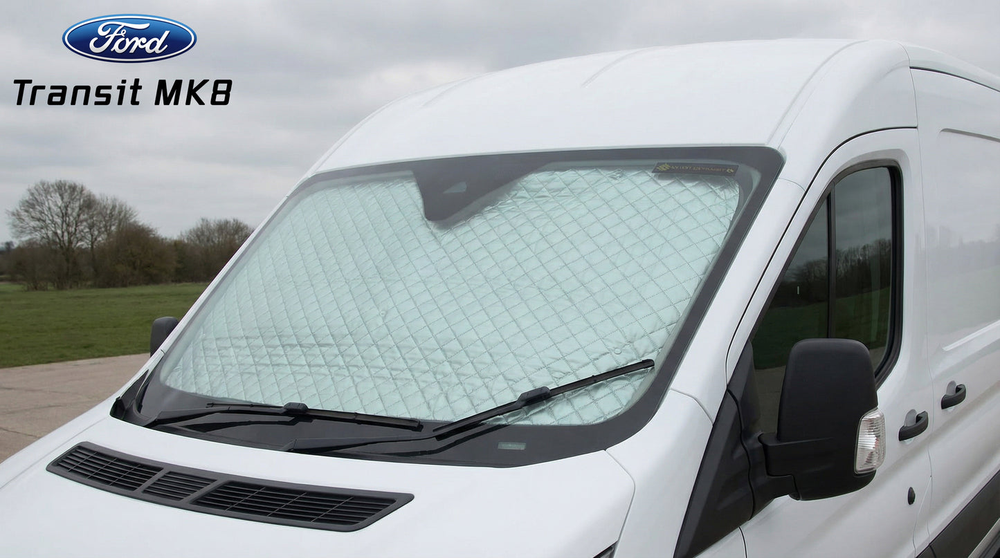 Ford Transit MK8 Thermal Blinds – Windscreen & Magnetic Driver & Passenger Door Covers