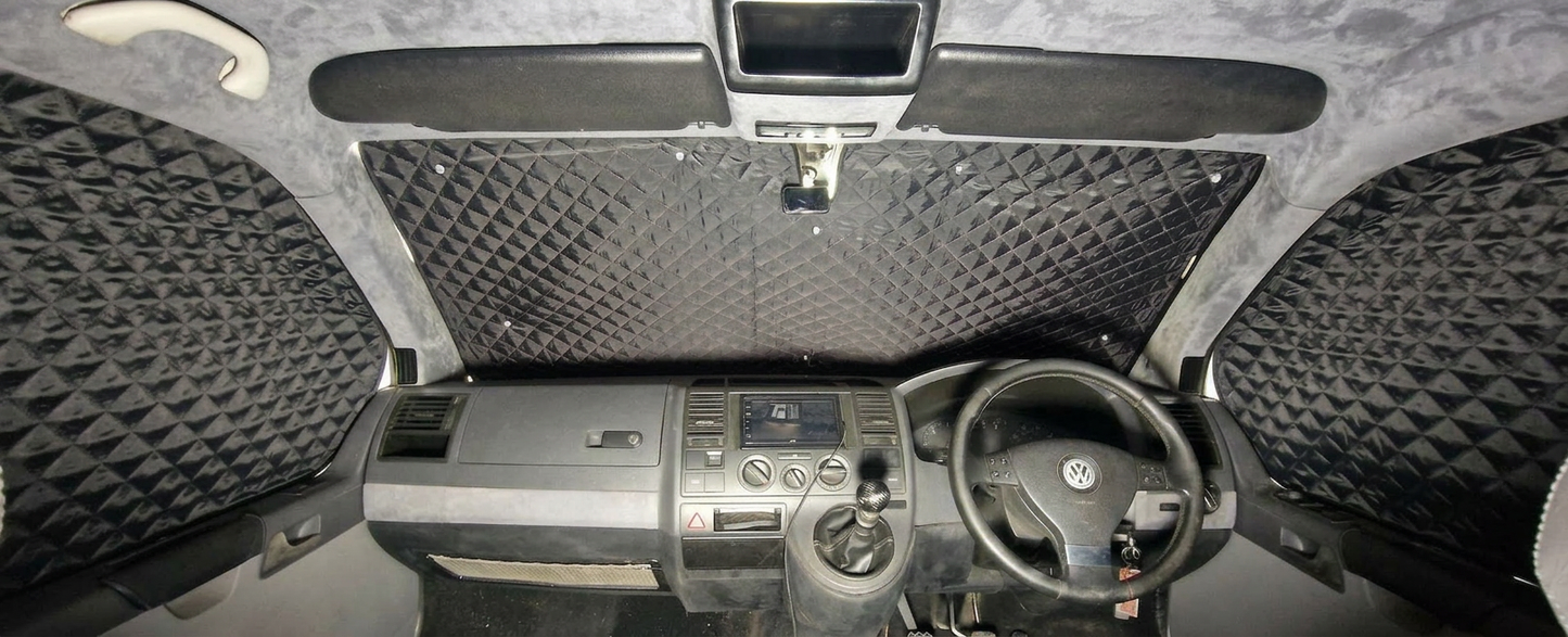 VW Transporter T5 & T6 Premium Thermal Blinds – Windscreen, Driver and Passenger Door Cover Set