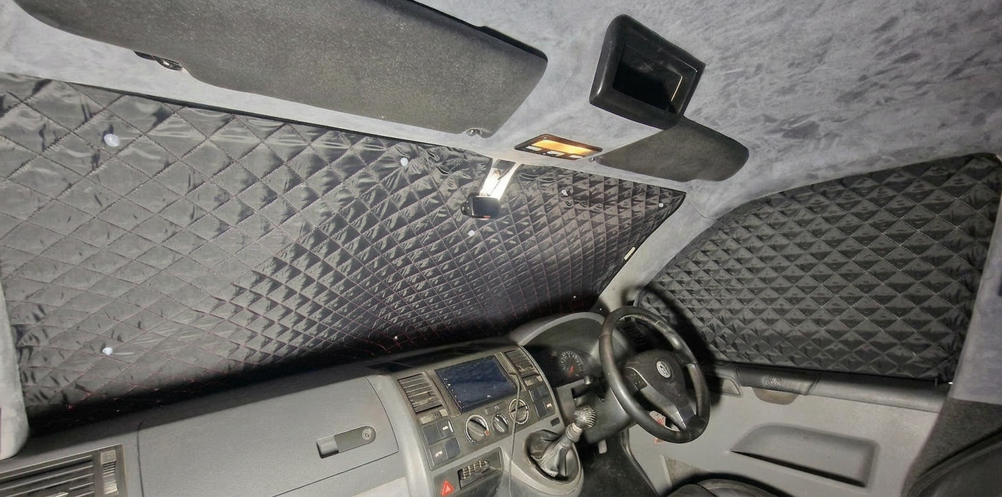 VW Transporter T5 & T6 Premium Thermal Blinds – Windscreen, Driver and Passenger Door Cover Set