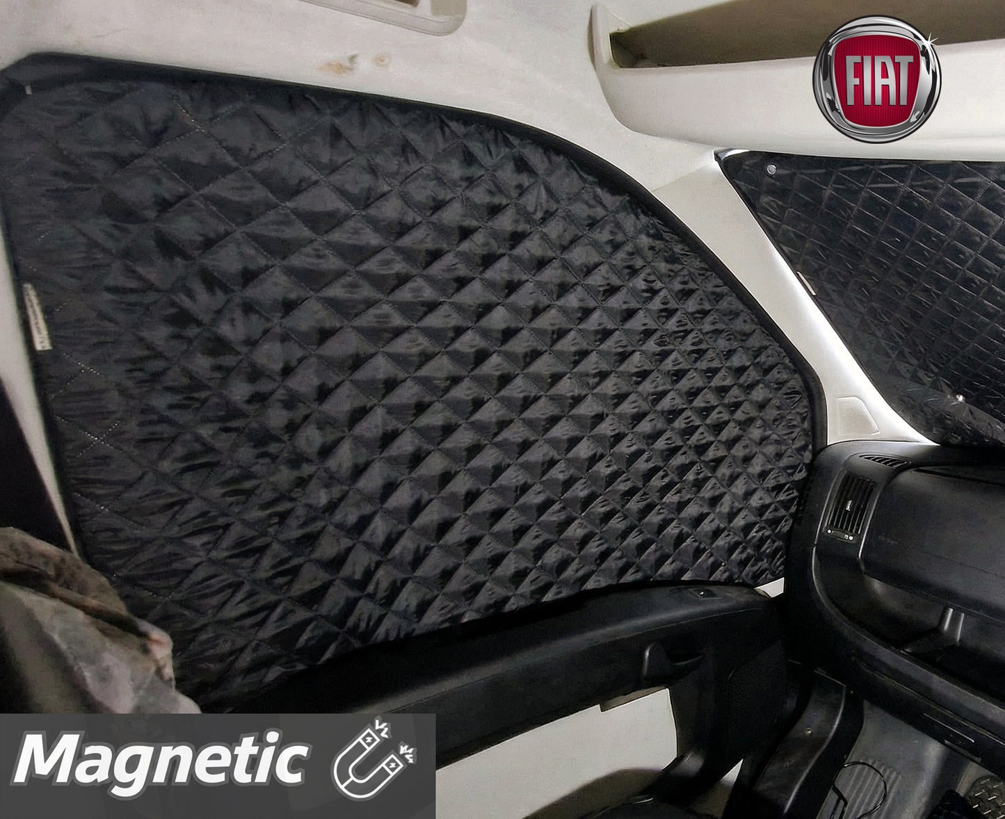 Fiat Ducato Thermal Blinds–Windscreen & Magnetic Driver &Passenger Door Covers