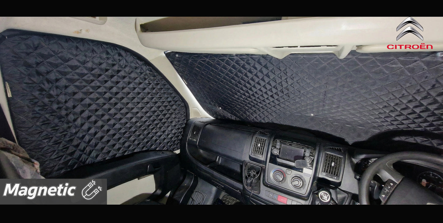 Citroën Relay Thermal Blinds–Windscreen & Magnetic Driver & Passenger Door Covers