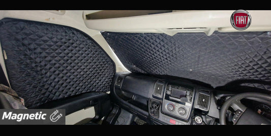 Fiat Ducato Thermal Blinds–Windscreen & Magnetic Driver &Passenger Door Covers