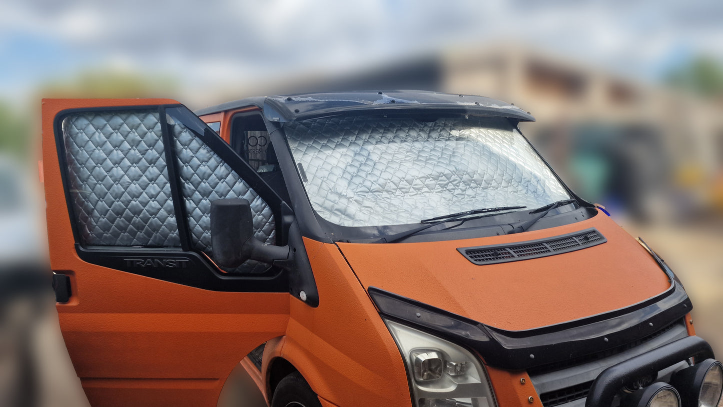 Ford Transit Mk7 Thermal Blinds/Covers Windscreen & Magnetic Driver & Passenger Door