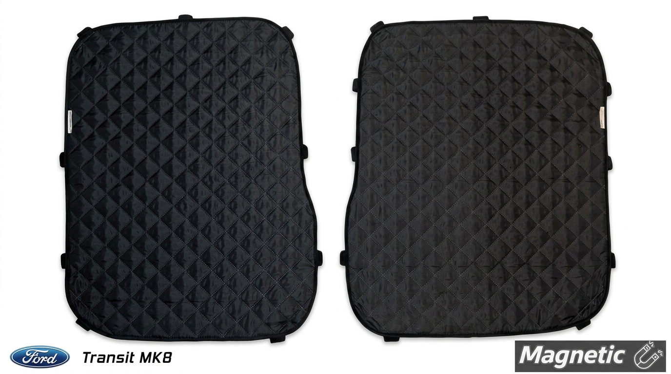 Ford Transit MK8  Magnetic Rear Barn Door Covers (Pair) Plus 2 Side windows