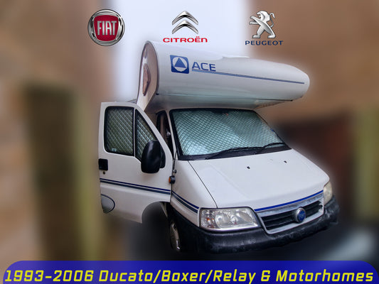 Fiat Ducato / Peugeot Boxer / Citroën Relay Thermal Blinds – Windscreen & Magnetic Driver & Passenger Door Covers