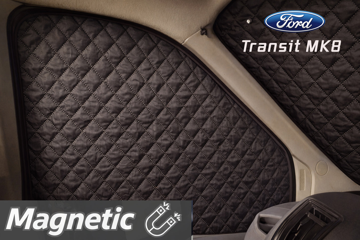 Ford Transit MK8 Thermal Blinds Magnetic Driver & Passenger Door Covers