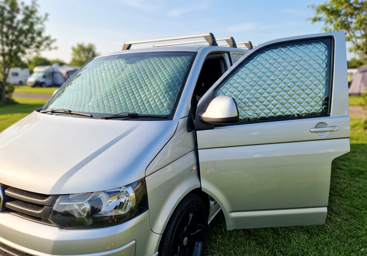 VW Transporter T5 & T6 Premium Thermal Blinds – Windscreen, Driver and Passenger Door Cover Set