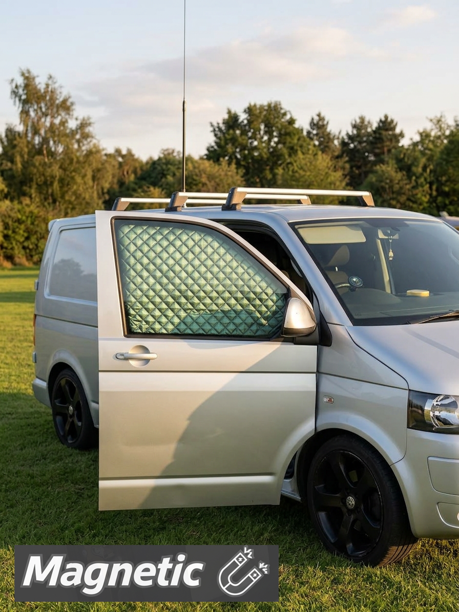 VW Transporter T5 & T6 Premium Thermal Magnetic Side Window Blind  (Pair)